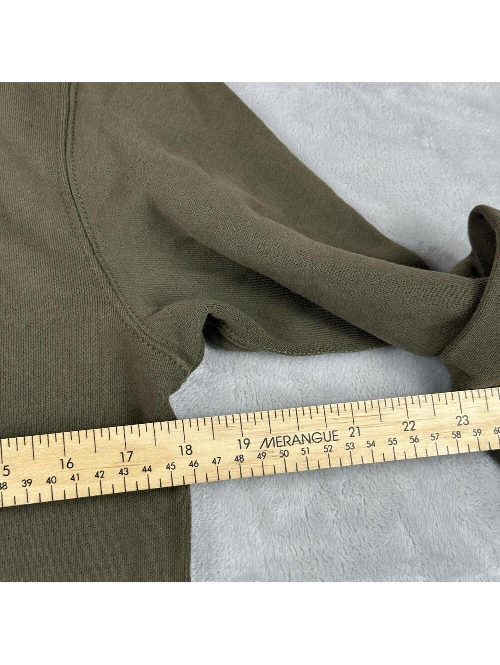 Polo Ralph Lauren Sweatshirt Olive Sequin Logo Crewneck Pullover Women XS Preppy - Picture 6 of 9